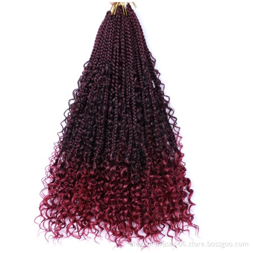River locs Ombre color 22inch 12strands New popular synthetic braid Hair freetress crochet twist hair extension crotchet braids